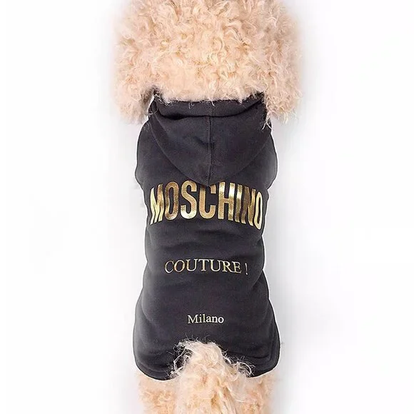 New Moschino cotton dog hoodie